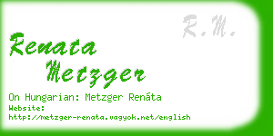 renata metzger business card